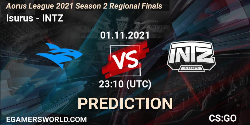 Isurus vs INTZ: Match Prediction. 01.11.2021 at 23:10, Counter-Strike (CS2), Aorus League 2021 Season 2 Regional Finals