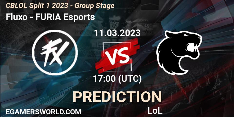 Fluxo vs FURIA Esports: Match Prediction. 11.03.2023 at 17:10, LoL, CBLOL Split 1 2023 - Group Stage