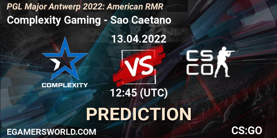 Complexity Gaming vs Sao Caetano: Match Prediction. 13.04.2022 at 13:00, Counter-Strike (CS2), PGL Major Antwerp 2022: American RMR