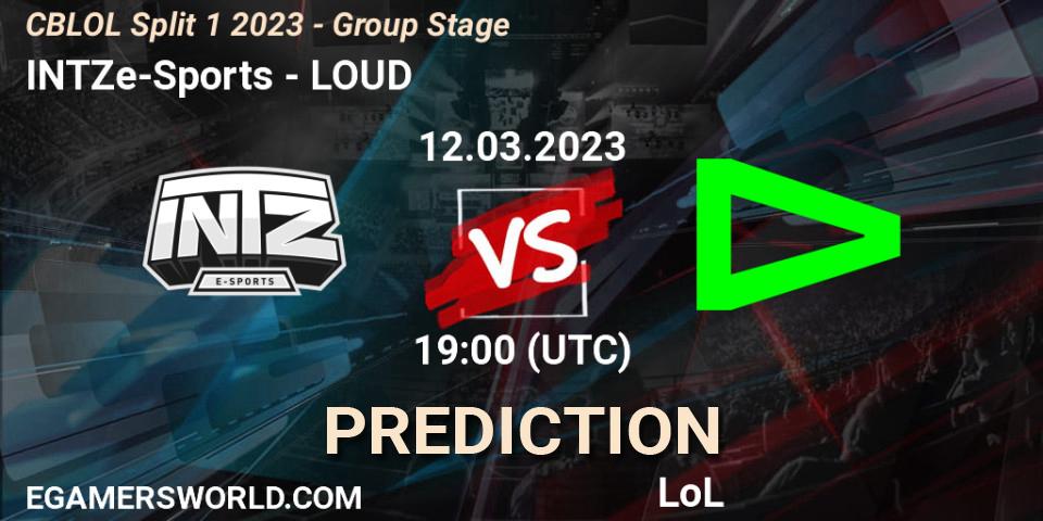 INTZ e-Sports vs LOUD: Match Prediction. 12.03.2023 at 19:15, LoL, CBLOL Split 1 2023 - Group Stage