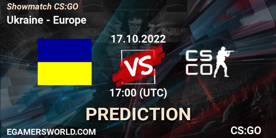 Ukraine vs Europe: Match Prediction. 17.10.22, CS2 (CS:GO), Showmatch CS:GO