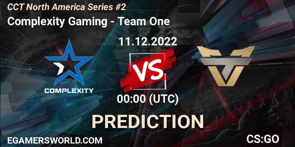 Complexity Gaming vs Team One: Match Prediction. 11.12.22, CS2 (CS:GO), CCT North America Series #2