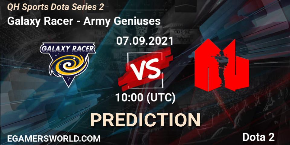Galaxy Racer vs Army Geniuses: Match Prediction. 04.09.2021 at 06:02, Dota 2, QH Sports Dota Series 2