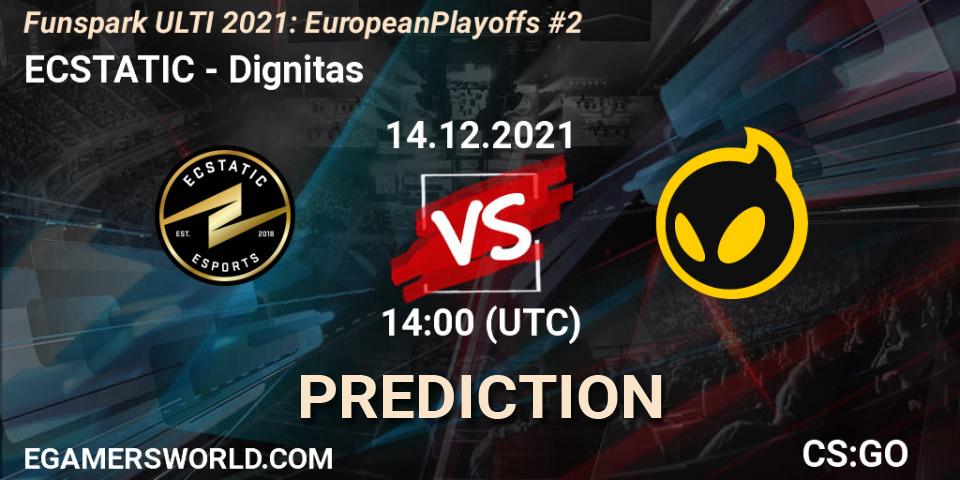 ECSTATIC vs Dignitas: Match Prediction. 14.12.2021 at 14:40, Counter-Strike (CS2), Funspark ULTI 2021: European Playoffs #2