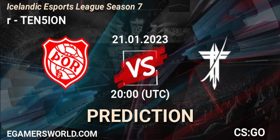 Þór vs TEN5ION: Match Prediction. 21.01.2023 at 20:20, Counter-Strike (CS2), Icelandic Esports League Season 7