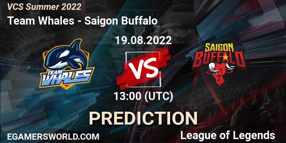 Team Whales vs Saigon Buffalo: Match Prediction. 19.08.2022 at 12:15, LoL, VCS Summer 2022
