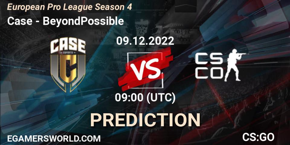Case vs BeyondPossible: Match Prediction. 09.12.22, CS2 (CS:GO), European Pro League Season 4
