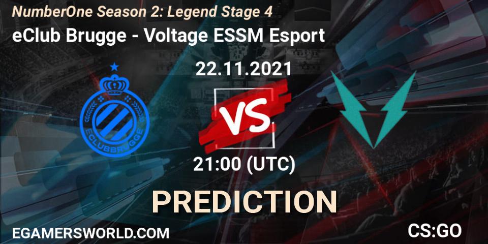 eClub Brugge vs Voltage ESSM Esport: Match Prediction. 22.11.2021 at 21:00, Counter-Strike (CS2), NumberOne Season 2: Legend Stage 4