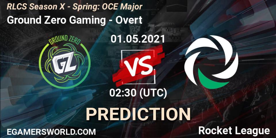 Ground Zero Gaming vs Overt: Match Prediction. 01.05.2021 at 02:20, Rocket League, RLCS Season X - Spring: OCE Major