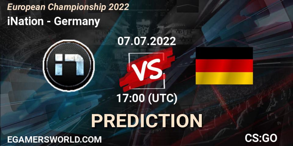 iNation vs Germany: Match Prediction. 07.07.2022 at 17:00, Counter-Strike (CS2), European Championship 2022