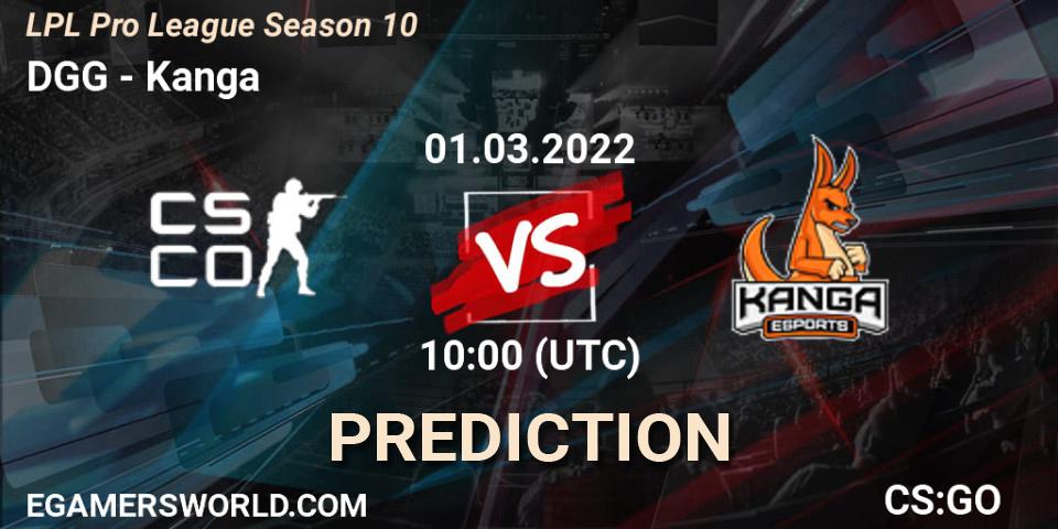 DGG Esports vs Kanga: Match Prediction. 01.03.2022 at 10:00, Counter-Strike (CS2), LPL Pro League 2022 Season 1