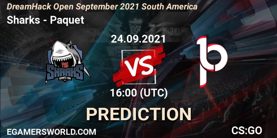 Sharks vs Paquetá: Match Prediction. 24.09.2021 at 16:00, Counter-Strike (CS2), DreamHack Open September 2021 South America