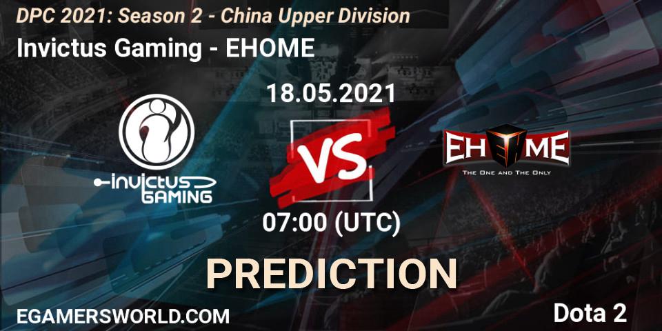 Invictus Gaming vs EHOME: Match Prediction. 18.05.2021 at 07:22, Dota 2, DPC 2021: Season 2 - China Upper Division
