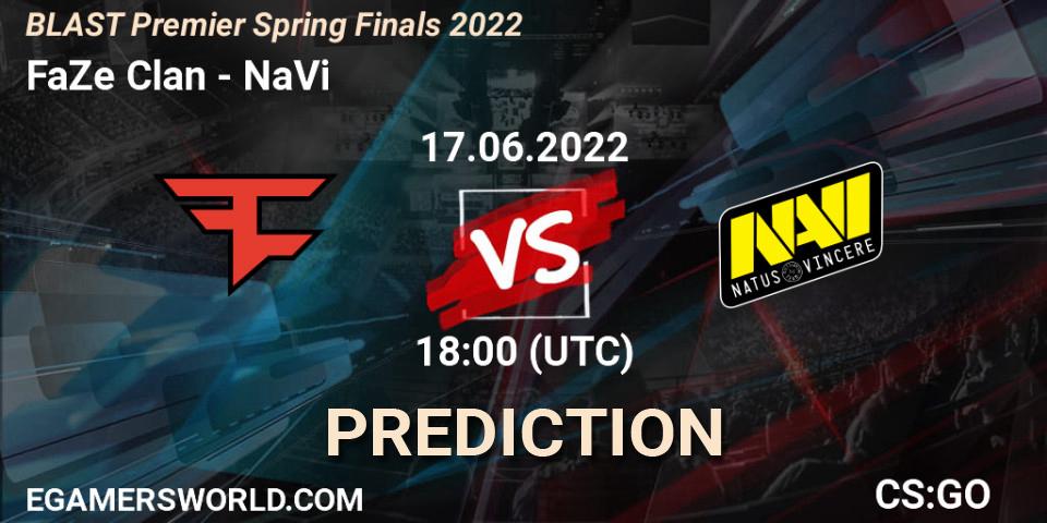 FaZe Clan vs NaVi: Match Prediction. 17.06.2022 at 14:30, Counter-Strike (CS2), BLAST Premier Spring Finals 2022 