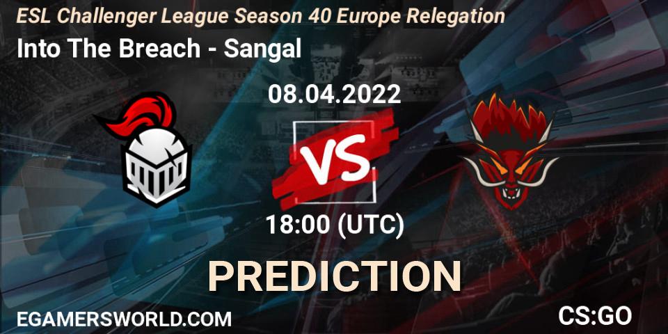 Into The Breach vs Sangal: Match Prediction. 08.04.2022 at 18:00, Counter-Strike (CS2), ESL Challenger League Season 40 Europe Relegation