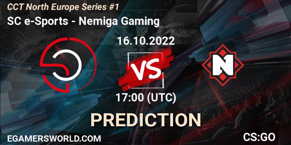 SC e-Sports vs Nemiga Gaming: Match Prediction. 16.10.2022 at 17:45, Counter-Strike (CS2), CCT North Europe Series #1