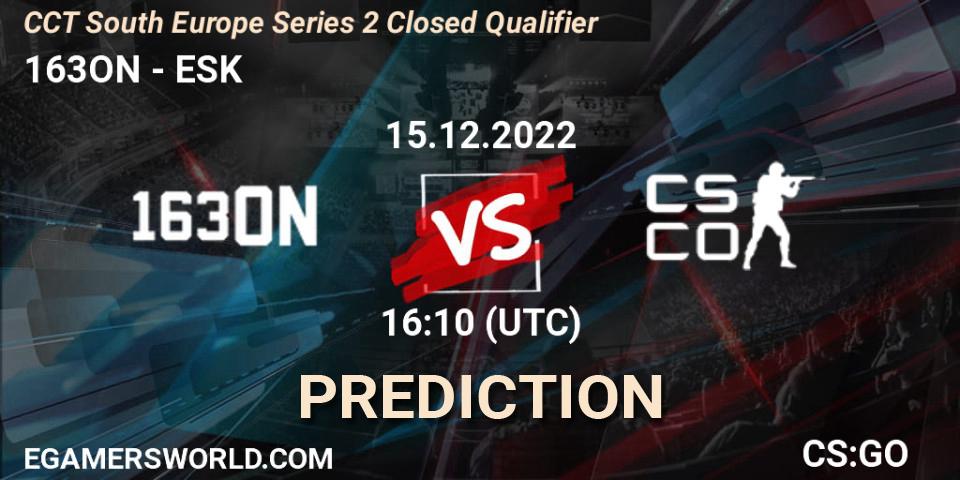 163ON vs eSportsKosova: Match Prediction. 15.12.2022 at 16:10, Counter-Strike (CS2), CCT South Europe Series 2 Closed Qualifier