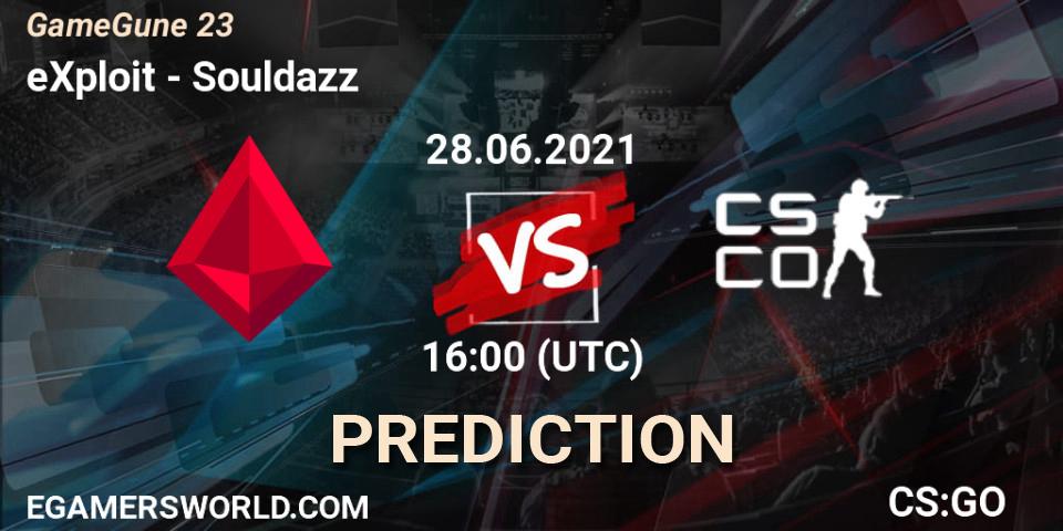 eXploit vs Souldazz: Match Prediction. 28.06.2021 at 16:00, Counter-Strike (CS2), GameGune 23