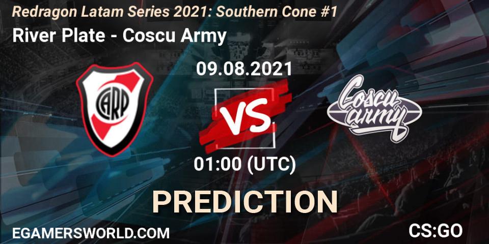 River Plate vs Coscu Army: Match Prediction. 09.08.2021 at 01:30, Counter-Strike (CS2), Redragon Latam Series 2021: Southern Cone #1