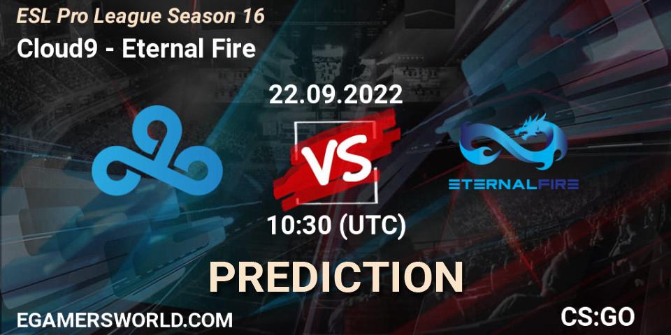 Cloud9 vs Eternal Fire: Match Prediction. 22.09.22, CS2 (CS:GO), ESL Pro League Season 16