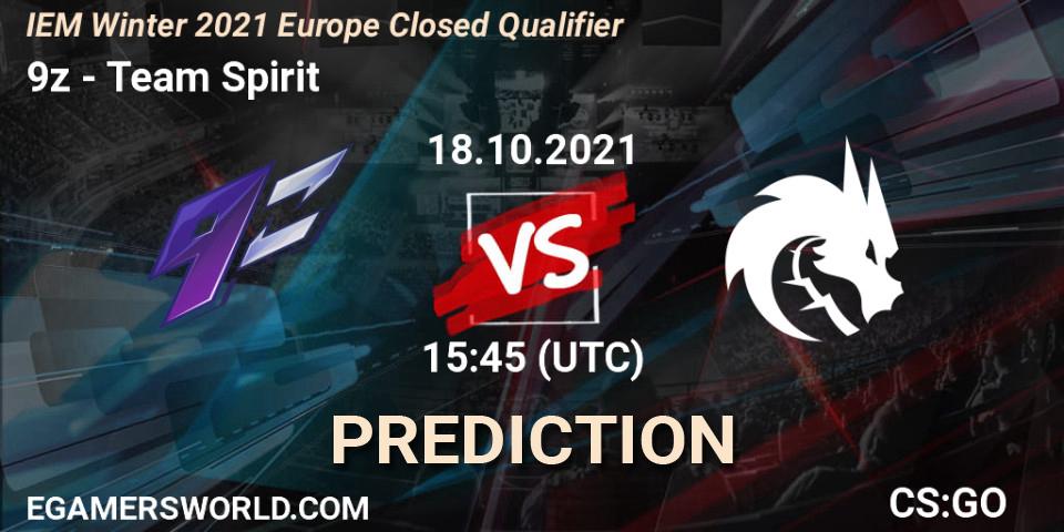 9z vs Team Spirit: Match Prediction. 18.10.2021 at 15:45, Counter-Strike (CS2), IEM Winter 2021 Europe Closed Qualifier