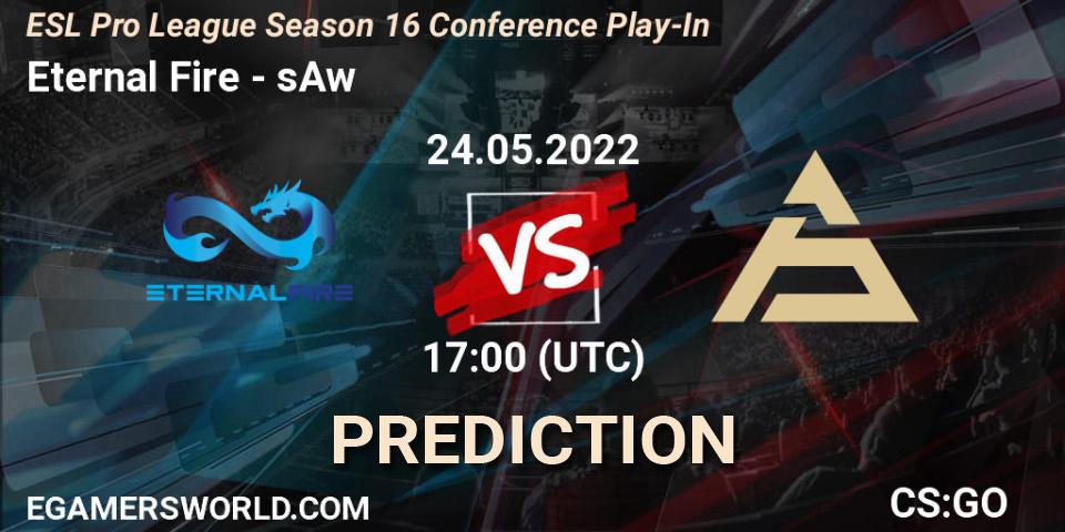 Eternal Fire vs sAw: Match Prediction. 24.05.2022 at 16:00, Counter-Strike (CS2), ESL Pro League Season 16 Conference Play-In