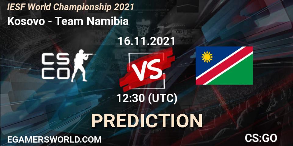 Team Kosovo vs Team Namibia: Match Prediction. 16.11.2021 at 12:45, Counter-Strike (CS2), IESF World Championship 2021
