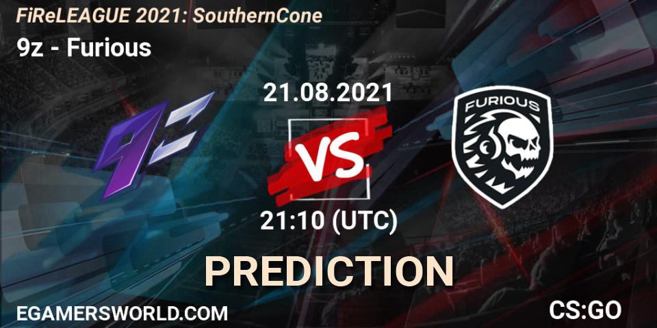 9z vs Furious: Match Prediction. 21.08.2021 at 21:10, Counter-Strike (CS2), FiReLEAGUE 2021: Southern Cone