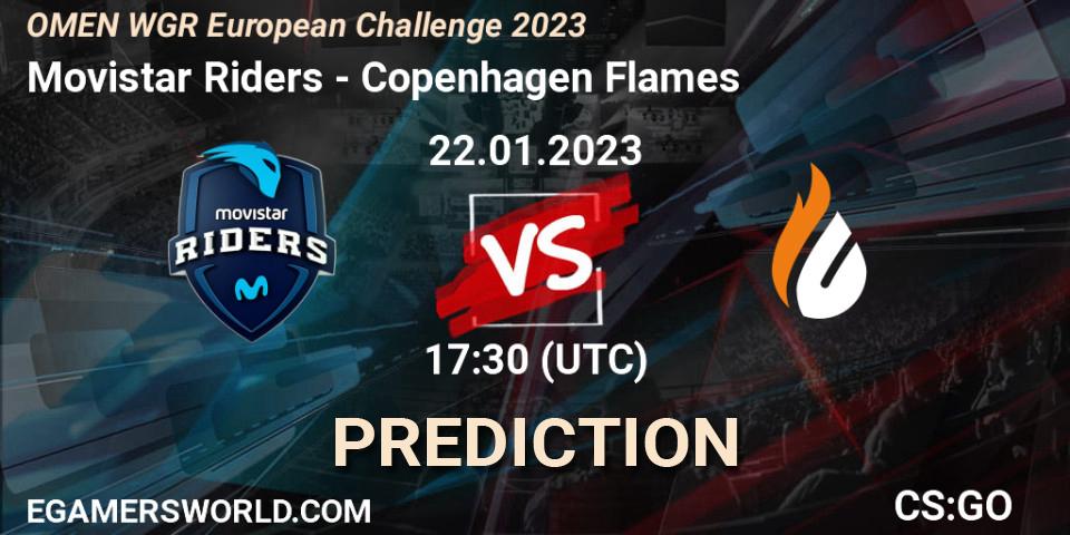 Movistar Riders vs Copenhagen Flames: Match Prediction. 22.01.23, CS2 (CS:GO), OMEN WGR European Challenge 2023