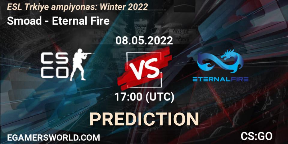 Smoad vs Eternal Fire: Match Prediction. 08.05.2022 at 17:00, Counter-Strike (CS2), ESL Türkiye Şampiyonası: Winter 2022