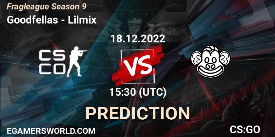 Goodfellas vs Lilmix: Match Prediction. 18.12.2022 at 15:30, Counter-Strike (CS2), Fragleague Season 9