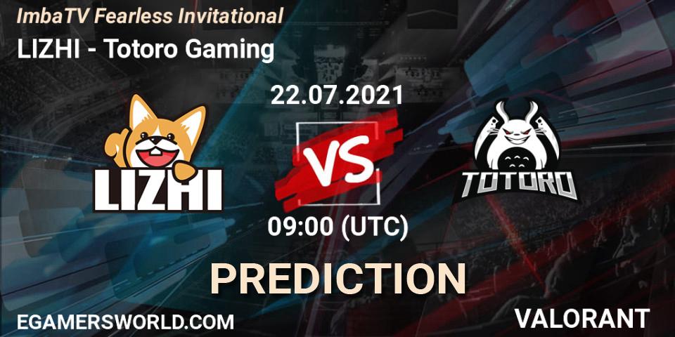 LIZHI vs Totoro Gaming: Match Prediction. 22.07.2021 at 09:00, VALORANT, ImbaTV Fearless Invitational