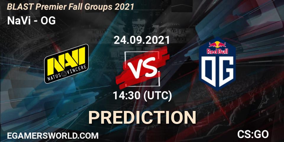 NaVi vs OG: Match Prediction. 24.09.2021 at 14:30, Counter-Strike (CS2), BLAST Premier Fall Groups 2021