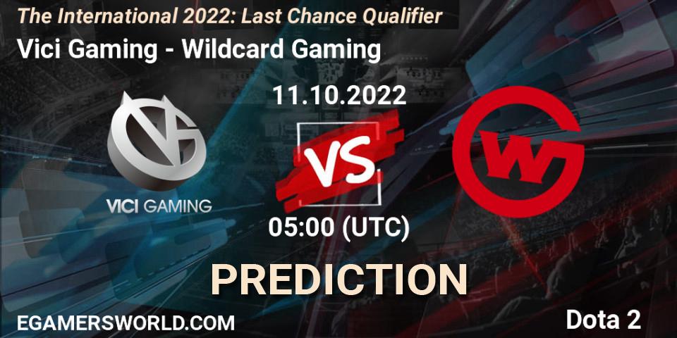 Vici Gaming vs Wildcard Gaming: Match Prediction. 11.10.2022 at 04:12, Dota 2, The International 2022: Last Chance Qualifier