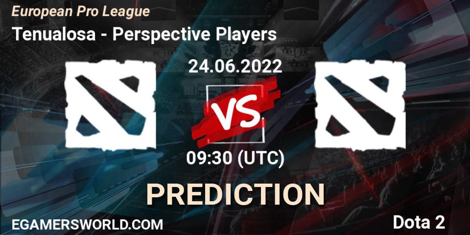 Tenualosa vs Perspective Players: Match Prediction. 24.06.2022 at 09:43, Dota 2, European Pro League
