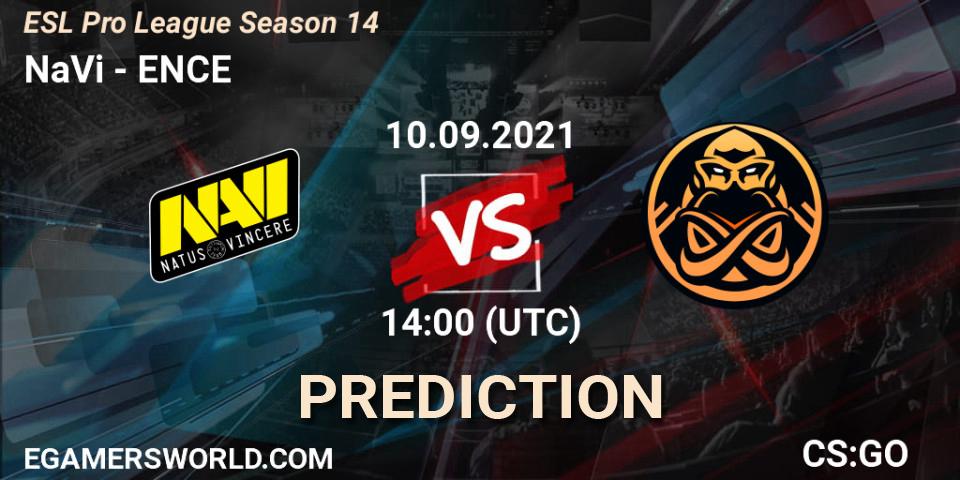 NaVi vs ENCE: Match Prediction. 10.09.21, CS2 (CS:GO), ESL Pro League Season 14