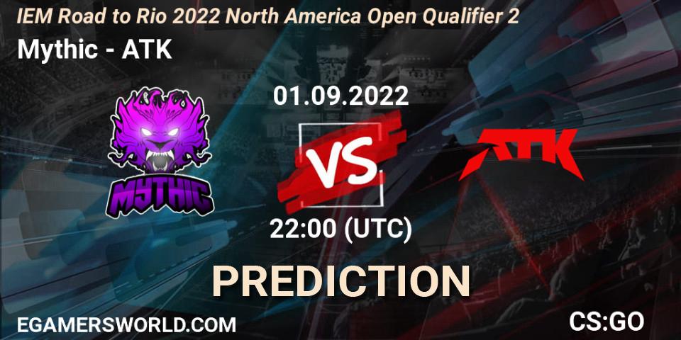Mythic vs ATK: Match Prediction. 01.09.22, CS2 (CS:GO), IEM Road to Rio 2022 North America Open Qualifier 2