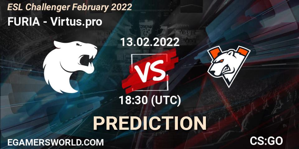 FURIA vs Virtus.pro: Match Prediction. 13.02.2022 at 18:30, Counter-Strike (CS2), ESL Challenger February 2022