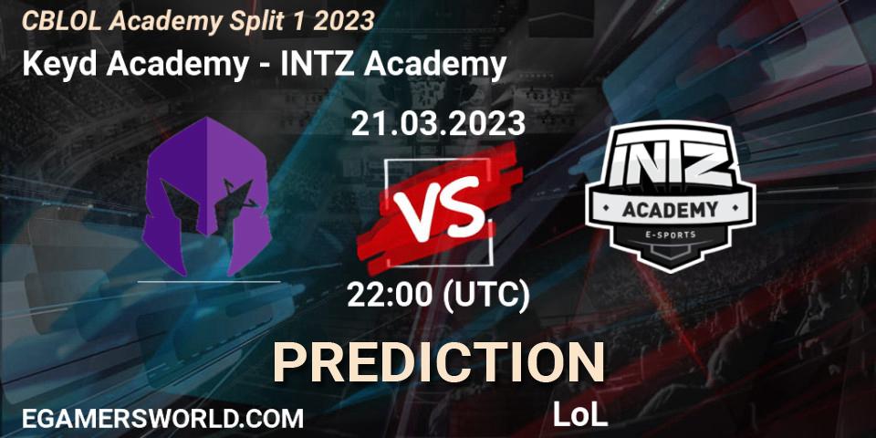 Keyd Academy vs INTZ Academy: Match Prediction. 21.03.23, LoL, CBLOL Academy Split 1 2023