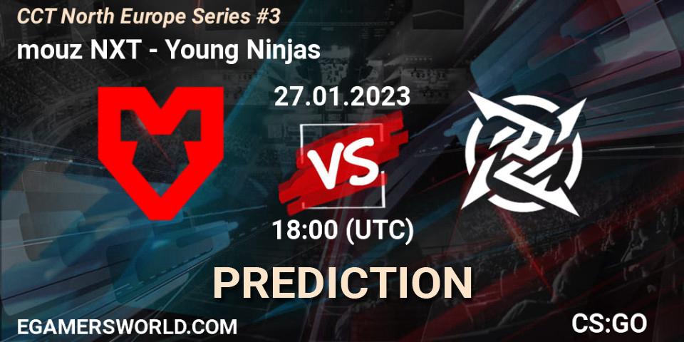 mouz NXT vs Young Ninjas: Match Prediction. 27.01.2023 at 20:00, Counter-Strike (CS2), CCT North Europe Series #3
