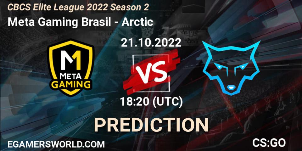 Meta Gaming Brasil vs Arctic: Match Prediction. 22.10.2022 at 00:10, Counter-Strike (CS2), CBCS Elite League 2022 Season 2