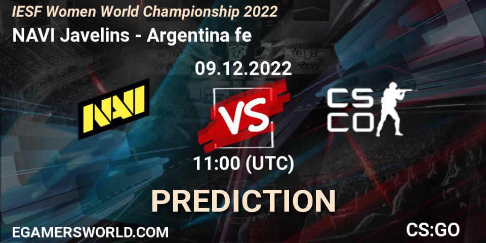 NAVI Javelins vs Argentina fe: Match Prediction. 09.12.22, CS2 (CS:GO), IESF Female World Esports Championship 2022