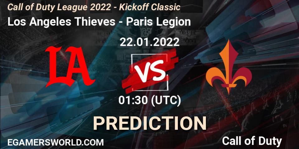 Los Angeles Thieves vs Paris Legion: Match Prediction. 22.01.22, Call of Duty, Call of Duty League 2022 - Kickoff Classic