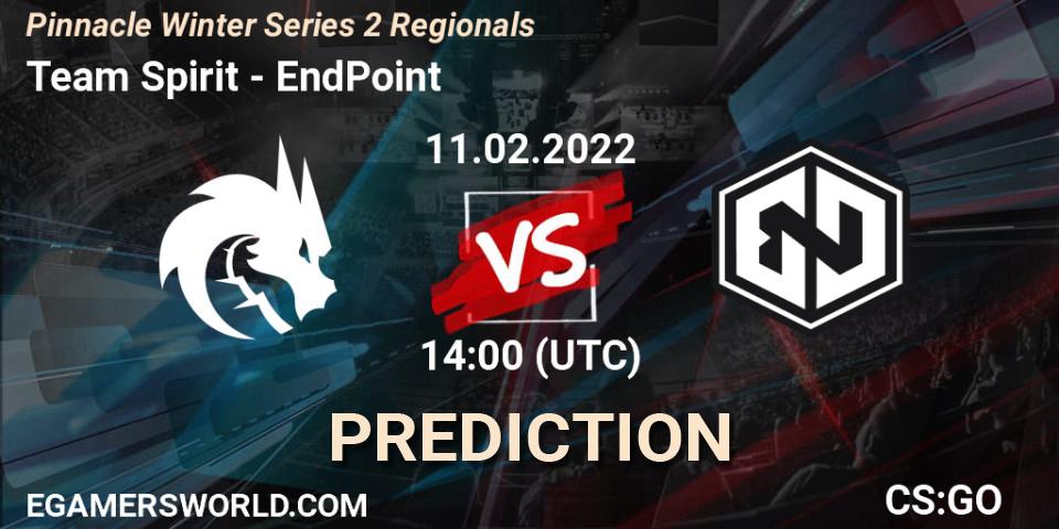 Team Spirit vs EndPoint: Match Prediction. 11.02.22, CS2 (CS:GO), Pinnacle Winter Series 2 Regionals