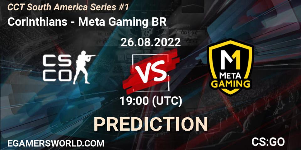 Corinthians vs Meta Gaming BR: Match Prediction. 26.08.2022 at 19:00, Counter-Strike (CS2), CCT South America Series #1