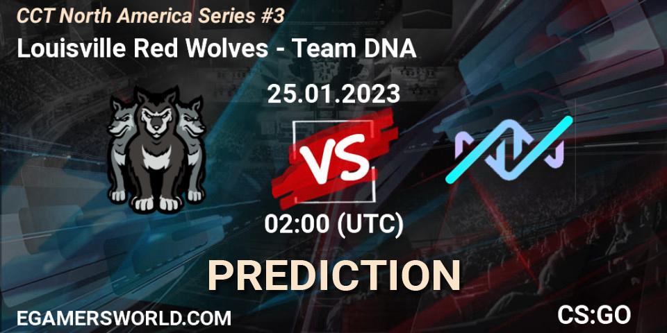 Louisville Red Wolves vs Team DNA: Match Prediction. 25.01.2023 at 02:00, Counter-Strike (CS2), CCT North America Series #3