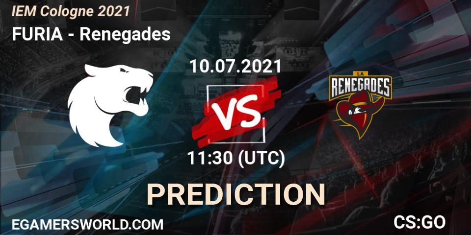 FURIA vs Renegades: Match Prediction. 10.07.2021 at 11:30, Counter-Strike (CS2), IEM Cologne 2021