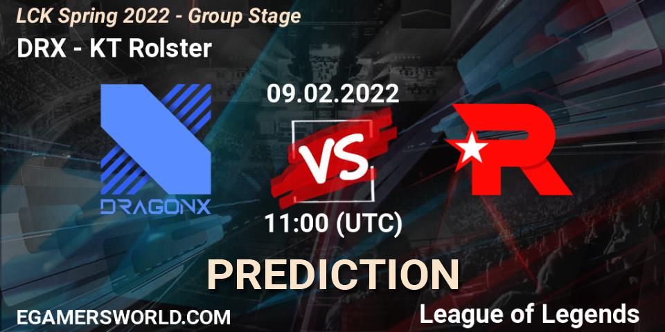 DRX vs KT Rolster: Match Prediction. 09.02.2022 at 11:30, LoL, LCK Spring 2022 - Group Stage