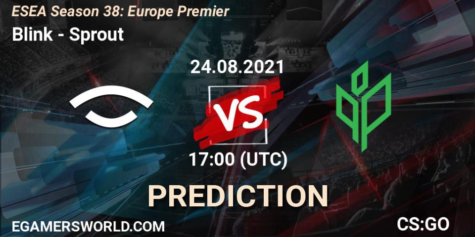 Blink vs Sprout: Match Prediction. 24.08.2021 at 17:00, Counter-Strike (CS2), ESEA Season 38: Europe Premier
