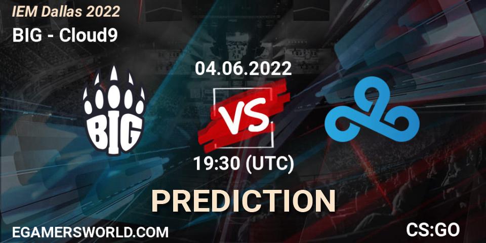 BIG vs Cloud9: Match Prediction. 04.06.2022 at 19:30, Counter-Strike (CS2), IEM Dallas 2022